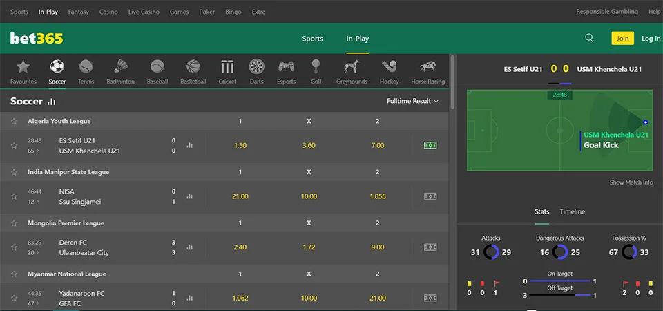 Top betting site in Guatemala - Bet365