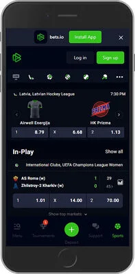 Bets.io sport page