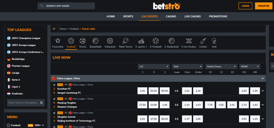 betting on Betstro LIVE