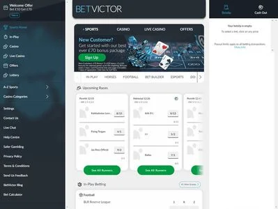 Betvictor homepage