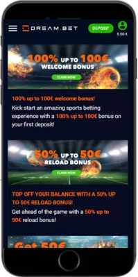 Dreambet promo page