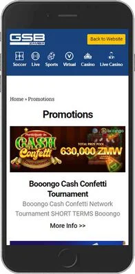 Gal Sports Betting mobile app - promo page