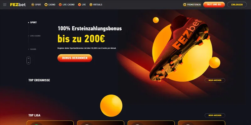 new bookmaker fezbet - homepage