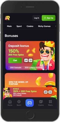 Richy mobile app - promo page