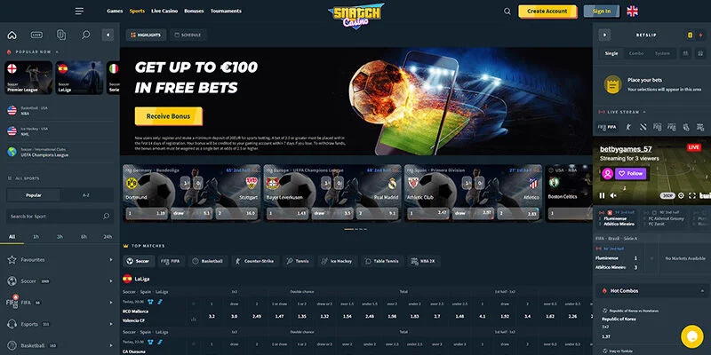 Snatch Casino is the second site in New gambling sites.